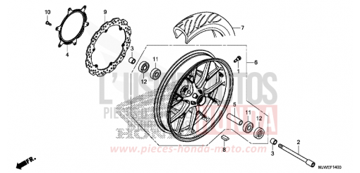 ROUE AVANT CBR500RAJ de 2018